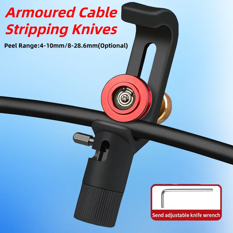 Semi-Metal ACS-2 Optical Fiber Cable Sheath Wire Stripping Knife 4-10mm/8-28.6mm Fiber Optic Armored Cable Stripping Knives