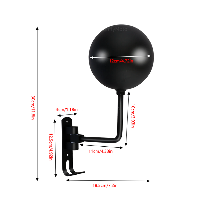 Soporte para casco de motocicleta Soporte para casco de montaje en pared 180 °   Colgador de casco giratorio con ganchos para abrigos, gorras, bicicleta, béisbol, Rugby