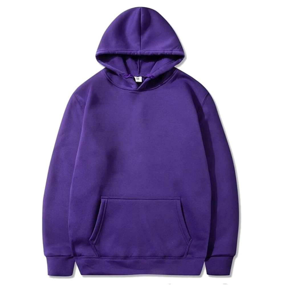 Sudaderas con capucha para hombre, jersey informal para primavera y otoño, sudaderas con capucha de Color sólido, sudadera negra de gran tamaño, Top para hombre