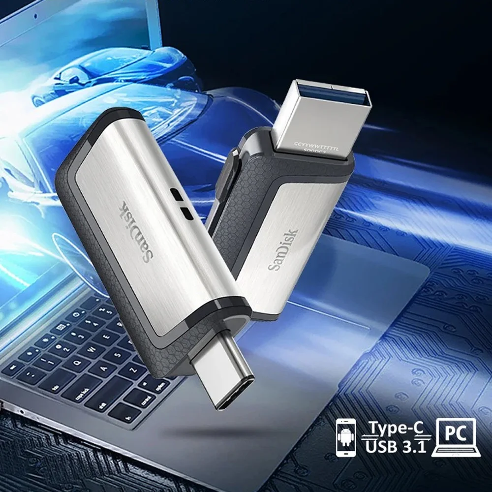 SanDisk Ultra Dual Drive USB Type-C 256GB U Disk USB Flash Drive 64GB OTG 128GB USB 3.1 Pendrive Usb Stick For Phone/Tablets/PC