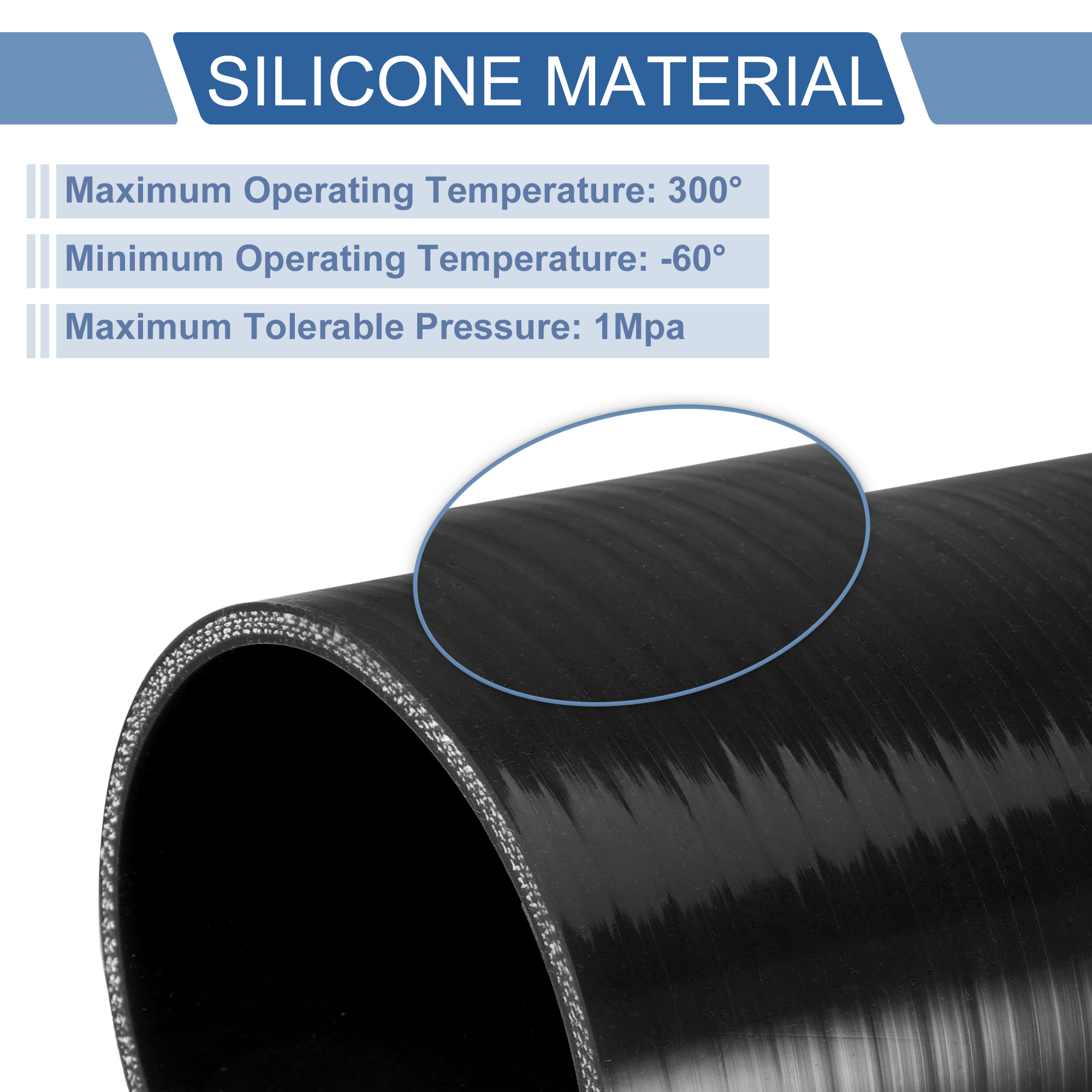 UXCELL 6 ミリメートル-40 ミリメートル ID 30 ミリメートル長さ車のシリコーンゴムホースエンドキャップシリコーン強化ブランキングキャップバイパスチューブ用黒