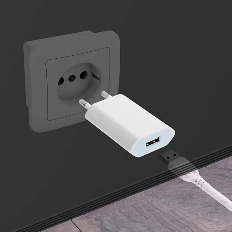 5 Teile/los USB Lade EU Wand Ladegerät für Apple iPhone 7 8 6 6S Plus X XR XS 11 12 13 Pro Max 5 5S SE 2020 USB Stecker Adapter