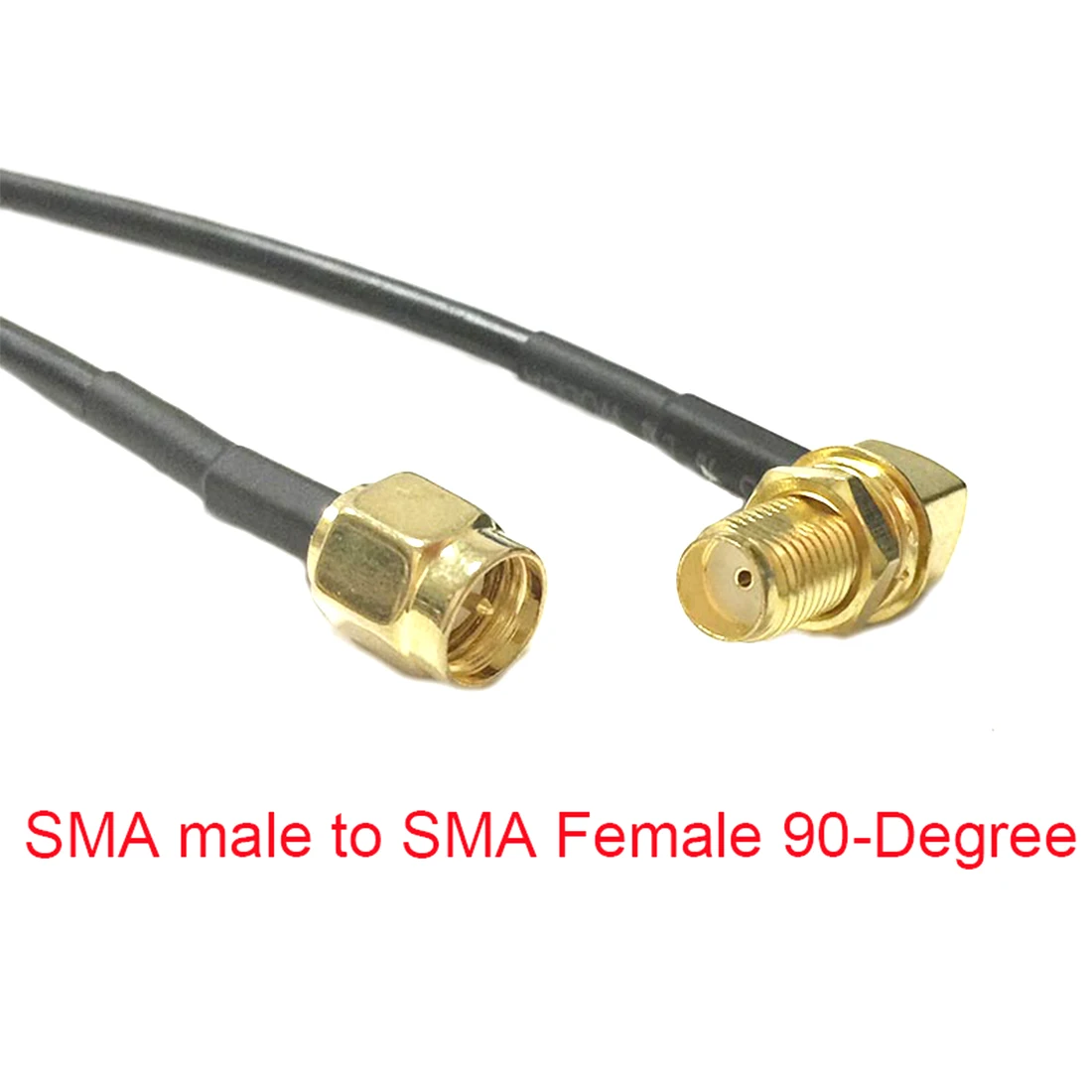 Cable de extensión de antena WIFI, conector macho SMA, conector hembra, adaptador Pigtail recto de ángulo recto RG174 10cm/20cm/30cm/50cm/100cm