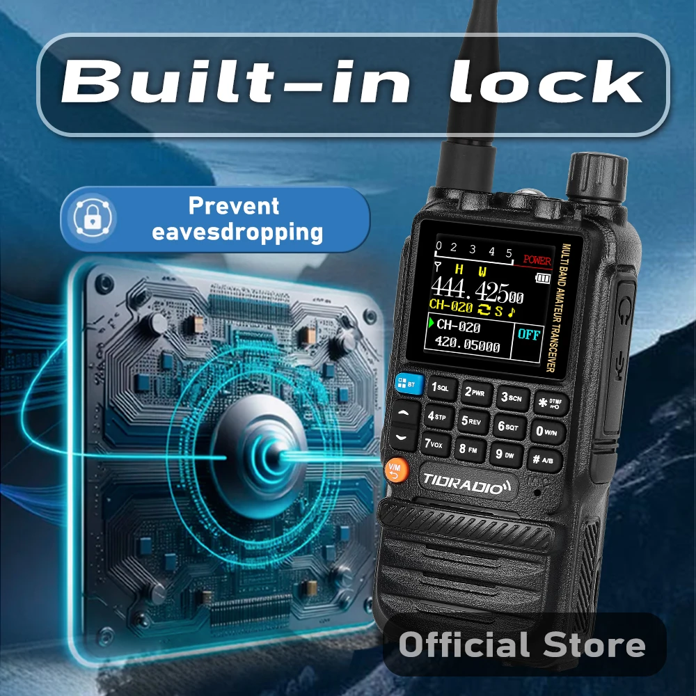 2PCS TIDRADIO H3 Walkie Talkie Radio bidirezionale APP del telefono Programmazione wireless Dual PTT Air Band Radio a lungo raggio USB-C Programmazione