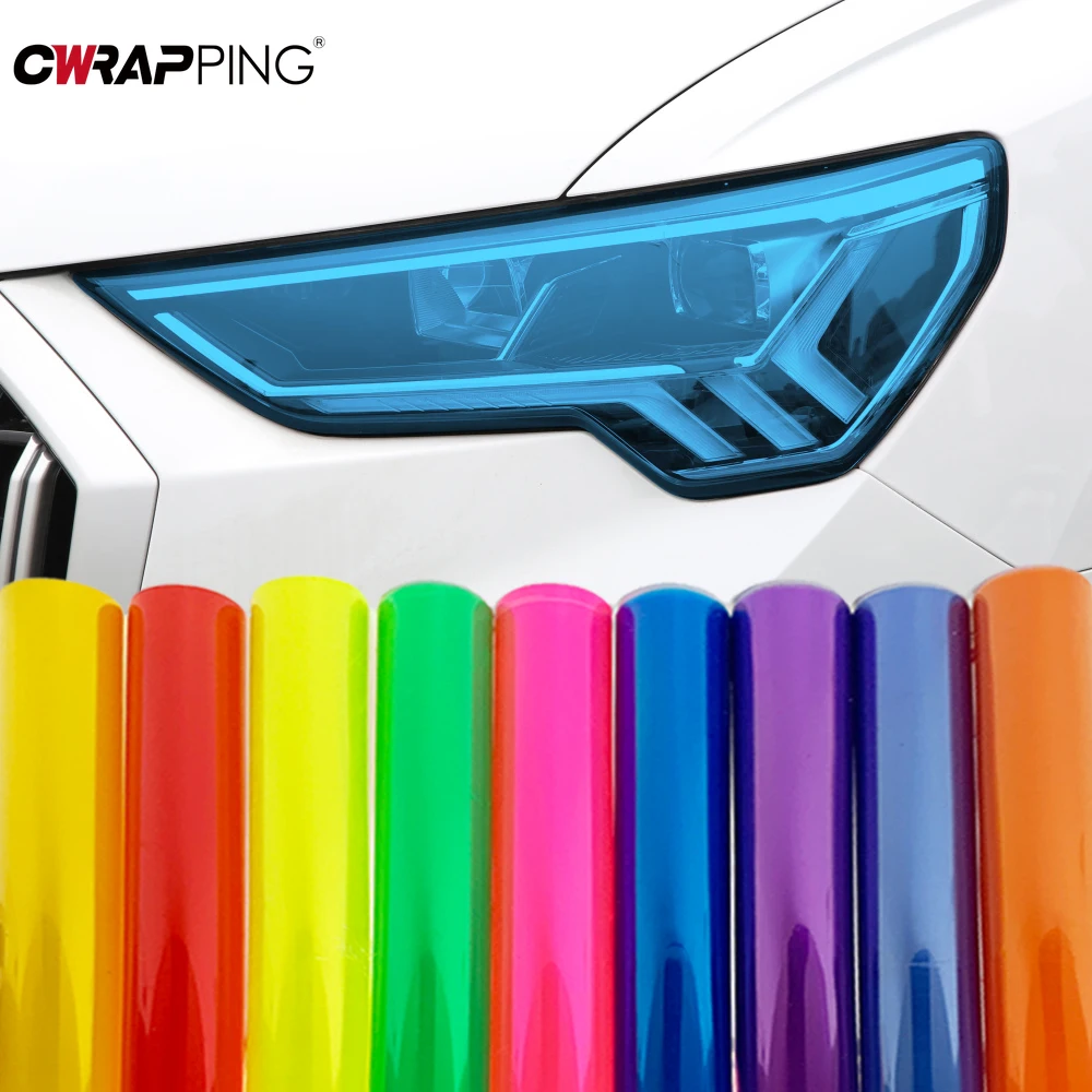 Auto Farbe Scheinwerfer Lampe Film Nebel Lampe Selbst-Kleber Wasserdicht Aufkleber Auto Scheinwerfer Tailing Moulding Folie für Auto Zubehör
