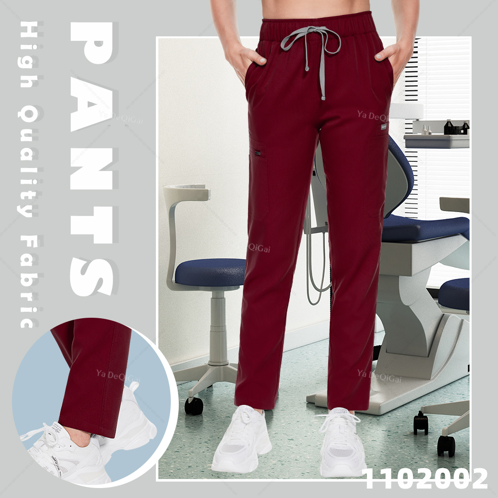 ใหม่ Workwear สีทึบขัดเครื่องแบบกางเกงคลินิกทันตกรรมผ่าตัดกางเกง Unisex หมอพยาบาล Medical กางเกง