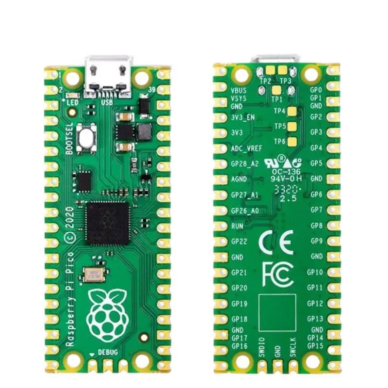 Placa oficial Raspberry Pi Pico RP2040 dual core 264KB ARM microordenador de baja potencia Cortex-M0 + procesador compatible con Python