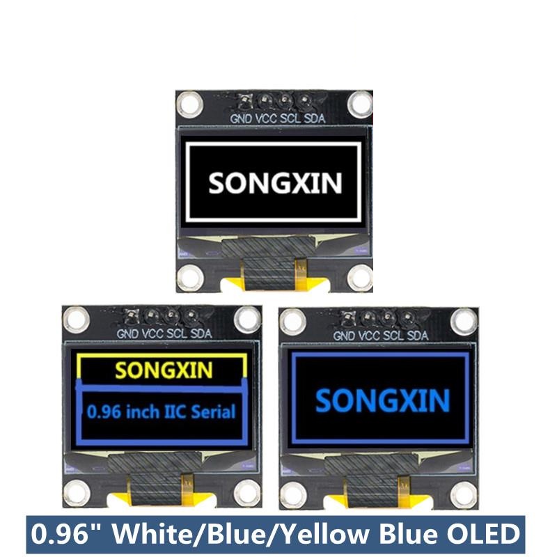 SAMIROB 0,96 pulgadas OLED SSD1306 blanco/azul/amarillo 128X64 IIC I2C módulo de pantalla serie 12864 placa de pantalla LCD para Arduino