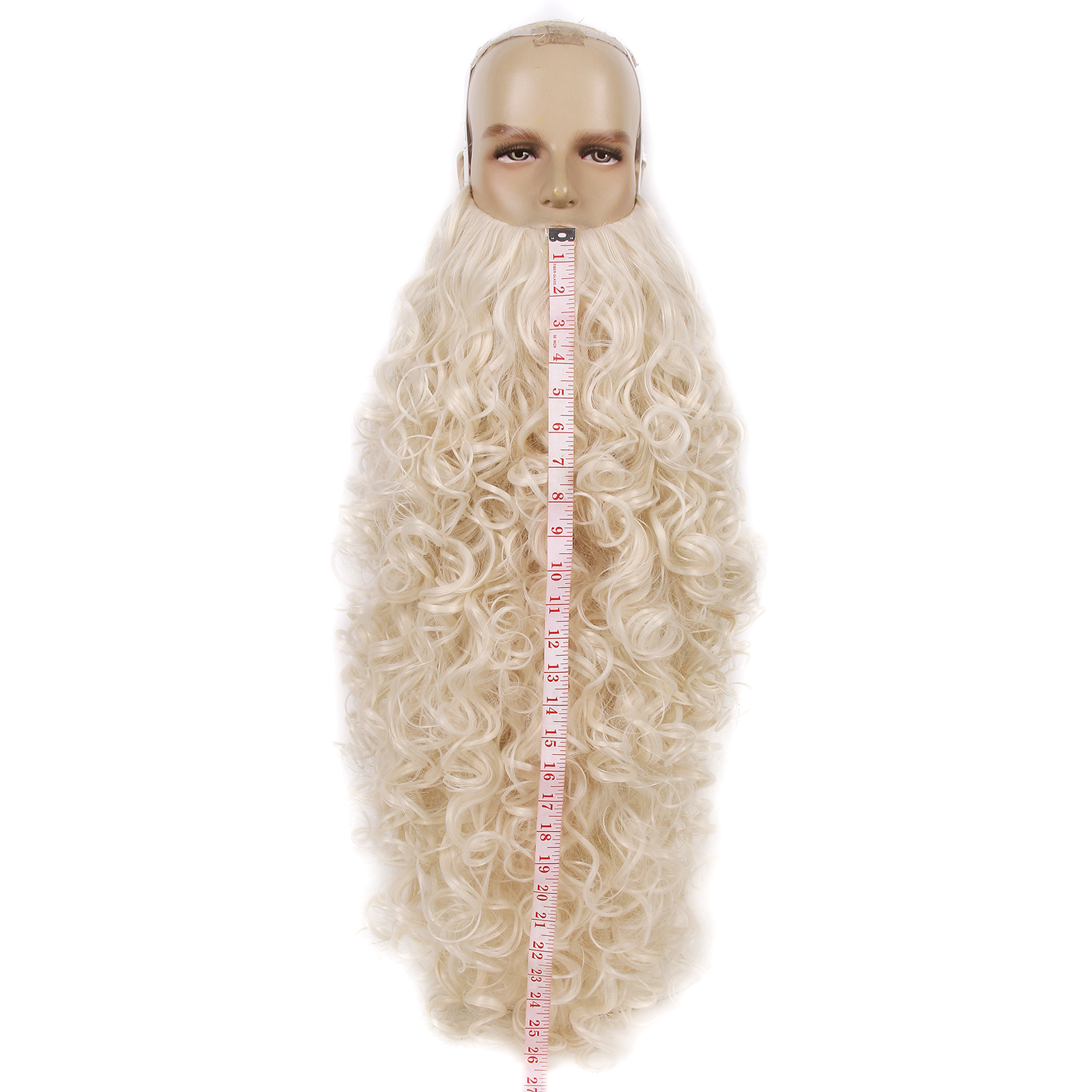 REEWES คริสต์มาส Santa Claus วิกผม + ชุดเคราคอสเพลย์อุปกรณ์เสริมสีบลอนด์วิกผมสังเคราะห์สําหรับชายฮาโลวีนชุดเครื่องแต่งกาย