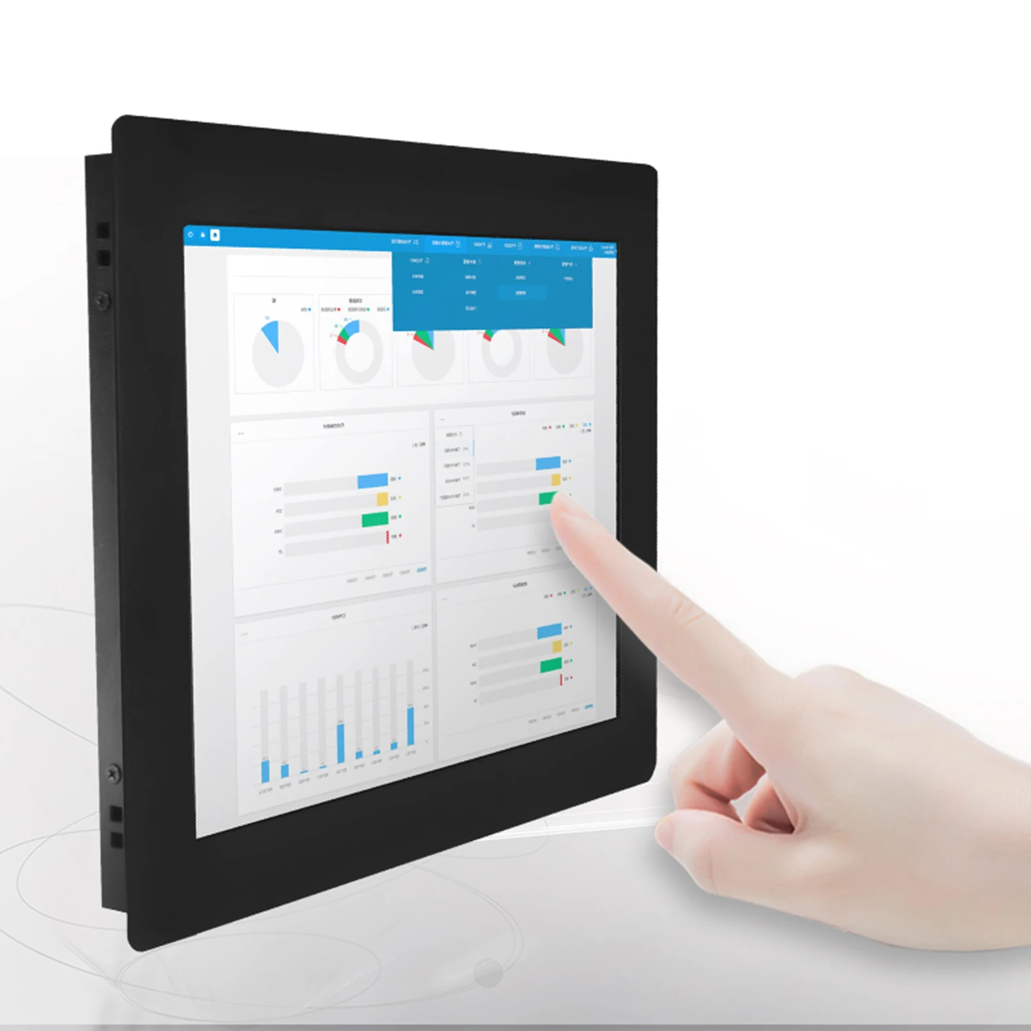 10 12 15 Inch Industrial All in One Computer Intel Core i3 with Resistive Touch Screen Mini Tablet Panel PC Win10 pro 1024*768