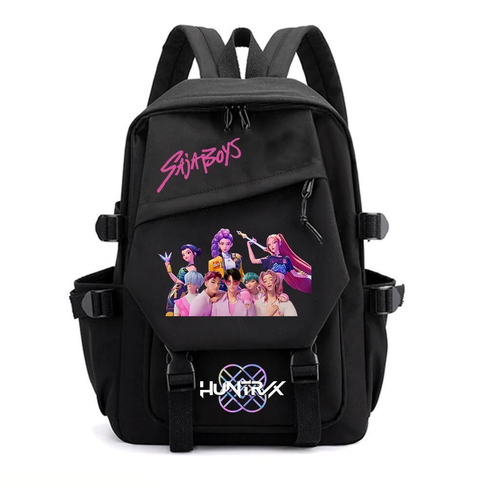 Mochila KPop Demon Hunters Huntrix, mochila de viaje a la moda para hombres y mujeres, mochilas Saja Boys Rumi Zoey Mira, mochila escolar para deportes al aire libre