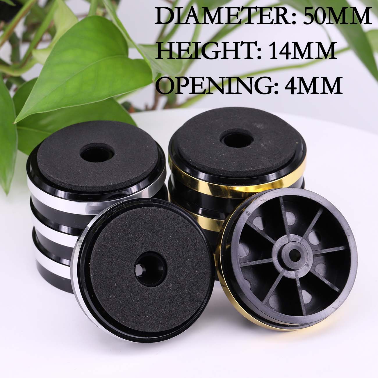 4 個オーディオ分離フィート 30*8 ミリメートル 40*10 ミリメートルプラスチックアンプフィートスピーカーパッド CD DAC スピーカー衝撃吸収フィートパッド