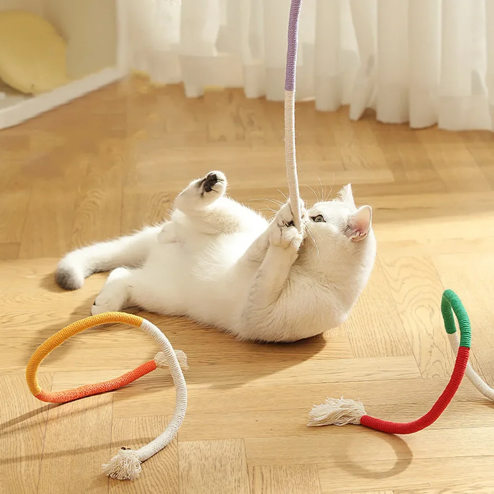 고양이 장난감 대화 형 어금니 코튼 로프 장난감 Silvervine 고양이 티저 장난감 깨끗한 입 새끼 고양이 놀이 장난감 애완 동물 용품 액세서리