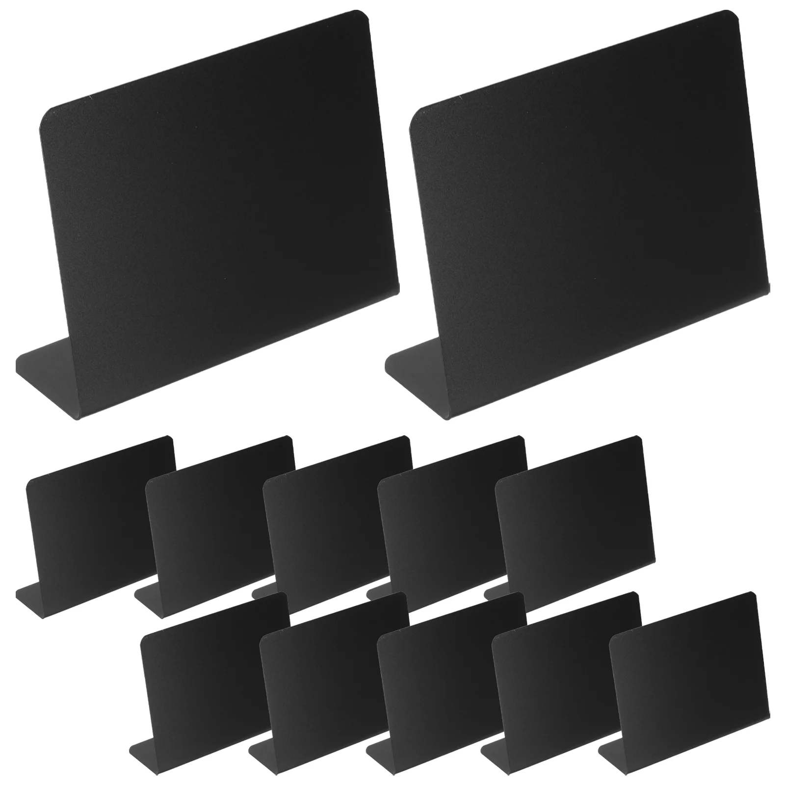 12 Pcs Mini Chalkboards Blackboard Sign Erasable Message Tent Reusable Tabletop Signs Pvc Standing