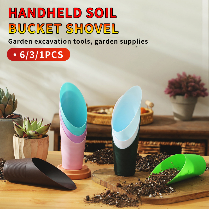 Flower and vegetable planting soil loosening shovel, plastic Phoenix tree plant soil shovel - cylindrical succulent plant soil