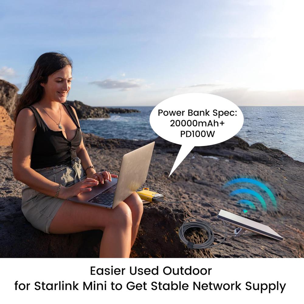 C para dc/d para d adaptador de alimentação para starlink mini pd100w usb c fêmea para dc5521 conector macho carga barril jack adaptador de alimentação