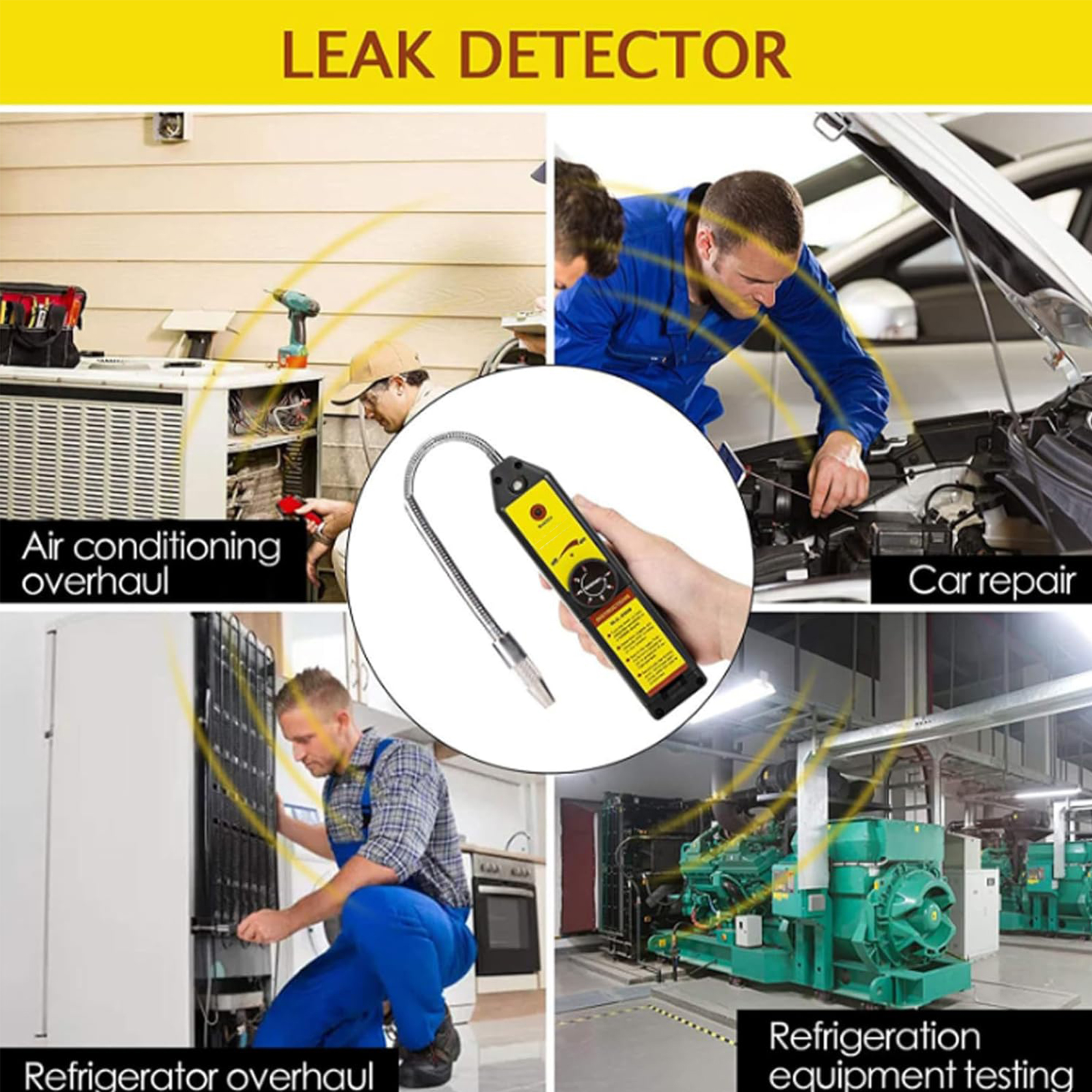 WJL-6000 Refrigerant Leak Detector ACFreon Leak Sniffer for R134a R410a R1234yf CFCs HCFCs HFCs HFOs