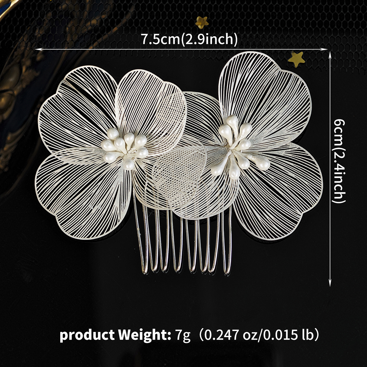 여성을위한 패션 6 개/몫 진주 머리 핀 클립 실버 컬러 신부 웨딩 헤어 액세서리 쥬얼리 신부 머리 장식