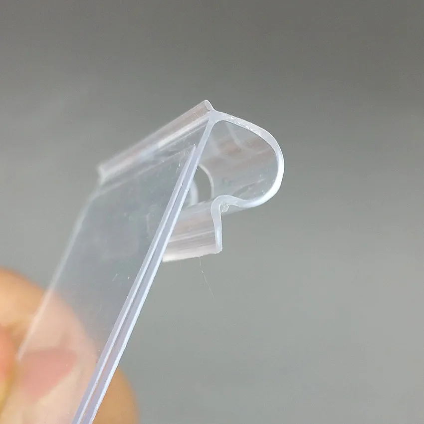 Plastic PVC Price Sign Label Display Hang Hook Display Holders Supermarket Storage Shelf