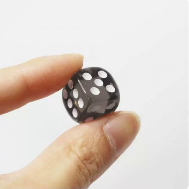 10 ピース/ロット 12 ミリメートル透明アクリル 6 面 D6 ポイントサイコロクラブ/パーティー/ファミリーボードゲーム 10 色クリアラウンドアングルサイコロ