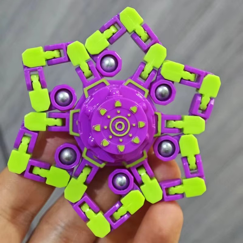 Juguetes Fidget deformados, cadena giratoria para niños y adultos, Spinner de mano antiestrés, alivio del estrés, giroscopio sensorial, juguetes de ventilación, regalo