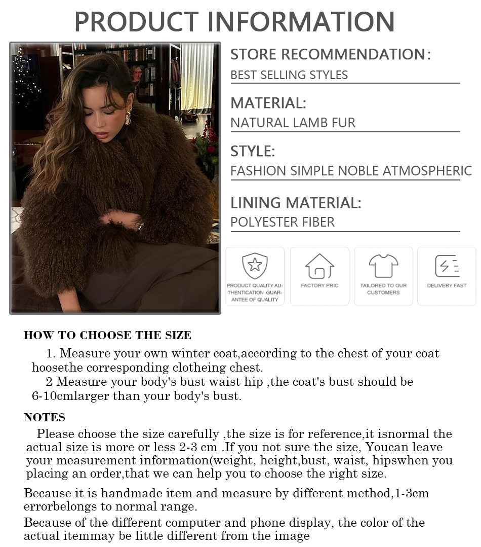 レディース羊皮ジャケット本物のモンゴル子羊の毛皮のコート高級女性のフリースジャケット 2024 冬の新ショート天然毛皮のコート