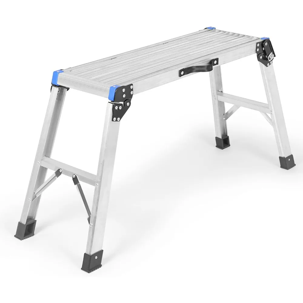 Folding Work Step Platform – 23.5 Tall Collapsible Step Stool with Carry Handle – Lightweight Utility Platform Step Stool for Ho