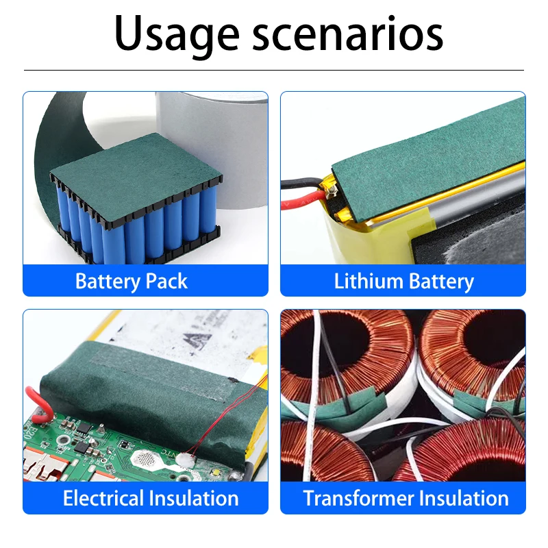 1m 120mm 18650 Battery Insulation Gasket Paper Li-ion Cell Insulating Patch Pads 0.2mm Thickness