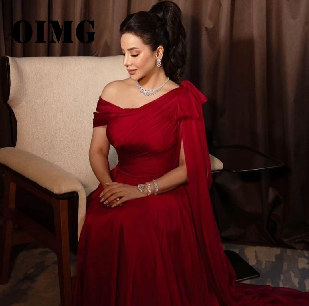OIMG-Robe de Bal en Satin Rouge à Dos auxpour Femme, Nouveau Design, Personnalisé, Arabie Saoudite, Quelle que soit la Tenue de Soirée Formelle