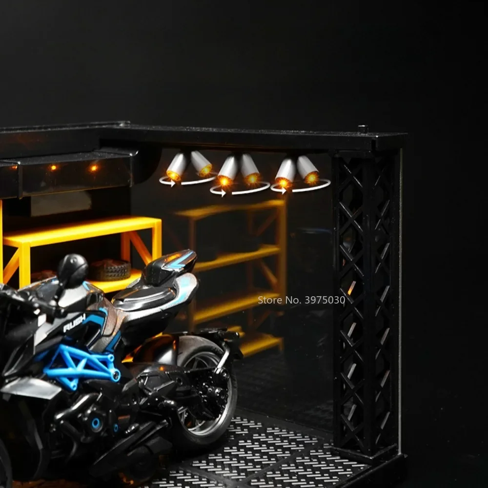 1/24 スケール DIY メンテナンスショップ合金モデルカーのおもちゃ模擬ガレージシーンモデルダイキャストメタル装飾誕生日プレゼント男の子のため