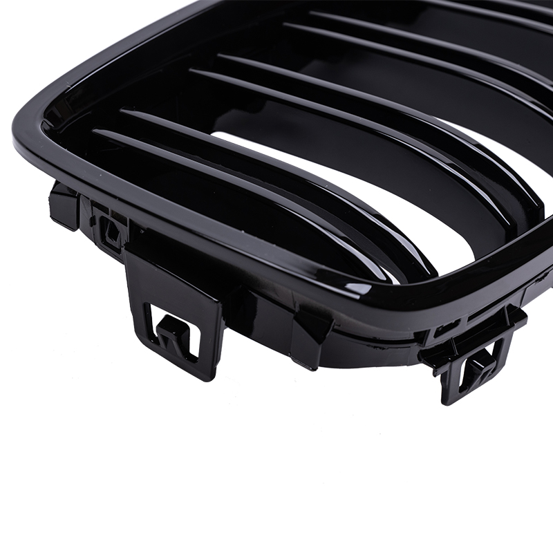 Pulleco-parrilla de parachoques delantero de coche, parrilla de carreras para BMW Serie 4 F32 F33 F36 M3 F80 M4 F82 12-18, accesorios negros brillantes de doble listón