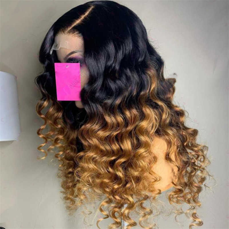 Peluca con malla frontal rizada profunda para mujer, pelo de bebé prearrancado, resistente al calor, para uso diario, suave, sin pegamento, 26 "de densidad 180