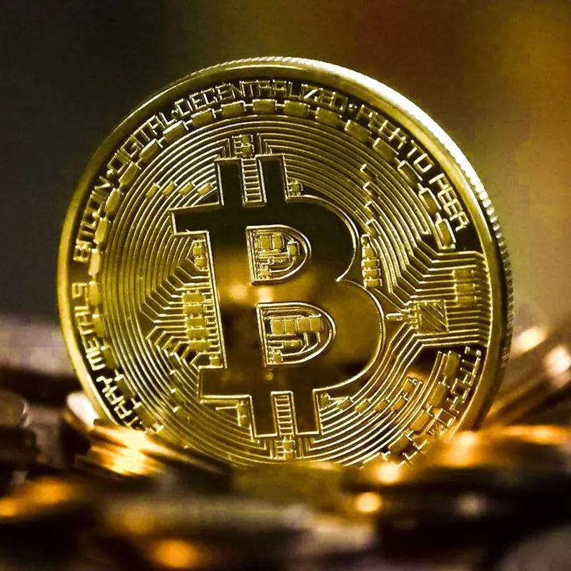Mạ Vàng Bitcoin 50 Đồng Bộ Sưu Tập Nghệ Thuật Tặng Vật Lý Kỷ Niệm Casascius Bit BTC Kim Loại Giả Cổ