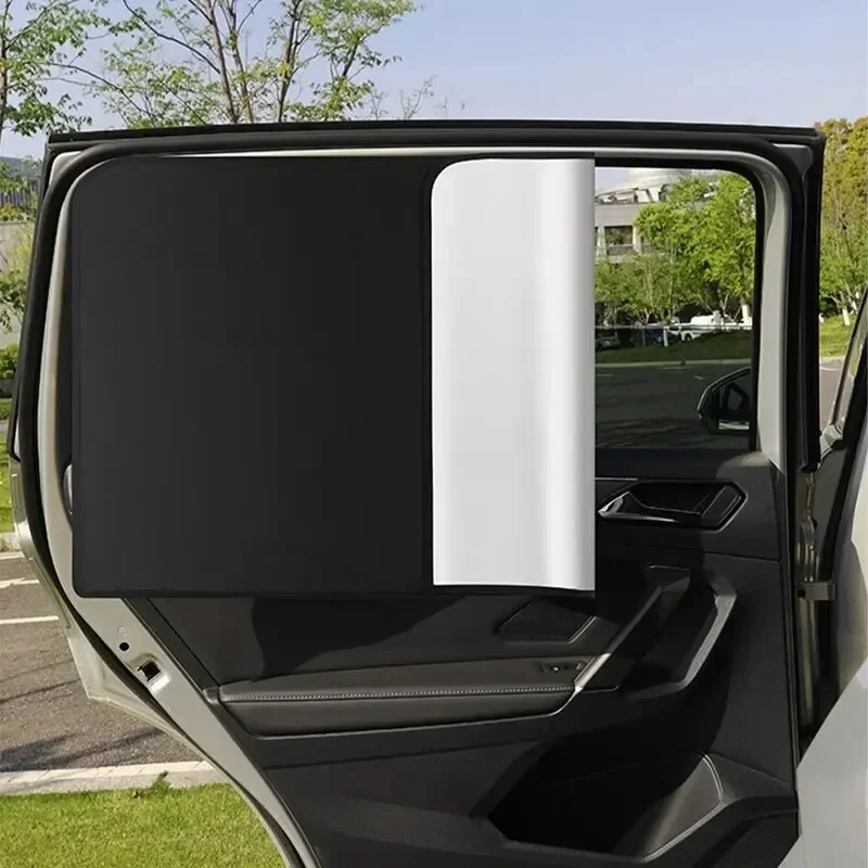 Parasol magnético para ventana lateral de coche, cortinas de privacidad, reflejo UV, antideslumbrante, bloque UV, parasol para ventana delantera/trasera, 2 uds.