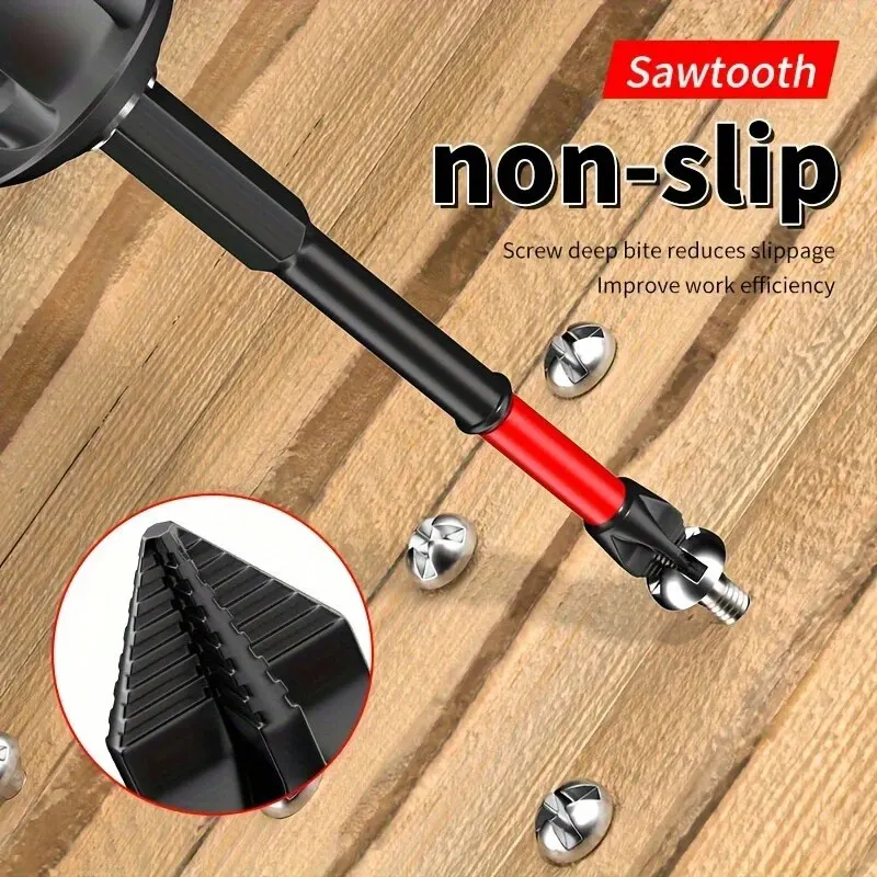 Cabeça de lote magnética anti-choque, alta dureza, pontas de impacto antiderrapantes, chave de fenda cruzada, 25/50/65/70/90mm, conjunto de chave de fenda