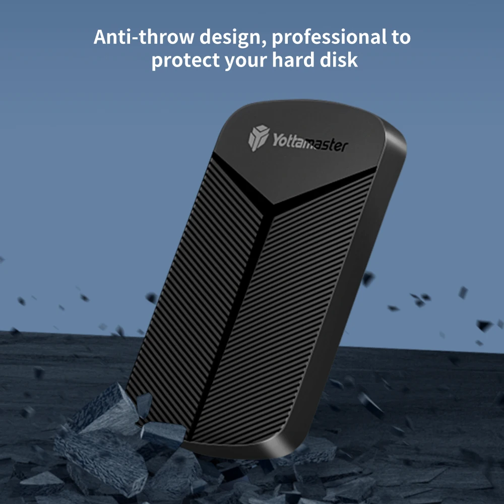 Yottamaster 2.5inch HDD Case USB3.0 5Gbps UASP External Storage HDD Case Support Thickness 7-9.5MM 4TB HDD for PC Laptop