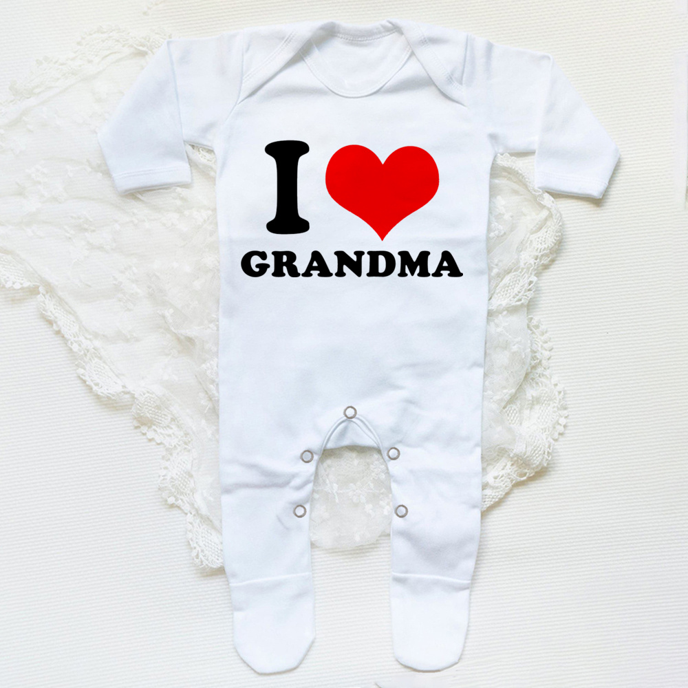 나는 아빠 엄마를 사랑합니다 아기 Babygrow Sleepsuit 아기 오는 집 복장 Newbron 샤워 선물 소년 소녀 귀여운 Sleepsuit 유아 흰색 Romper