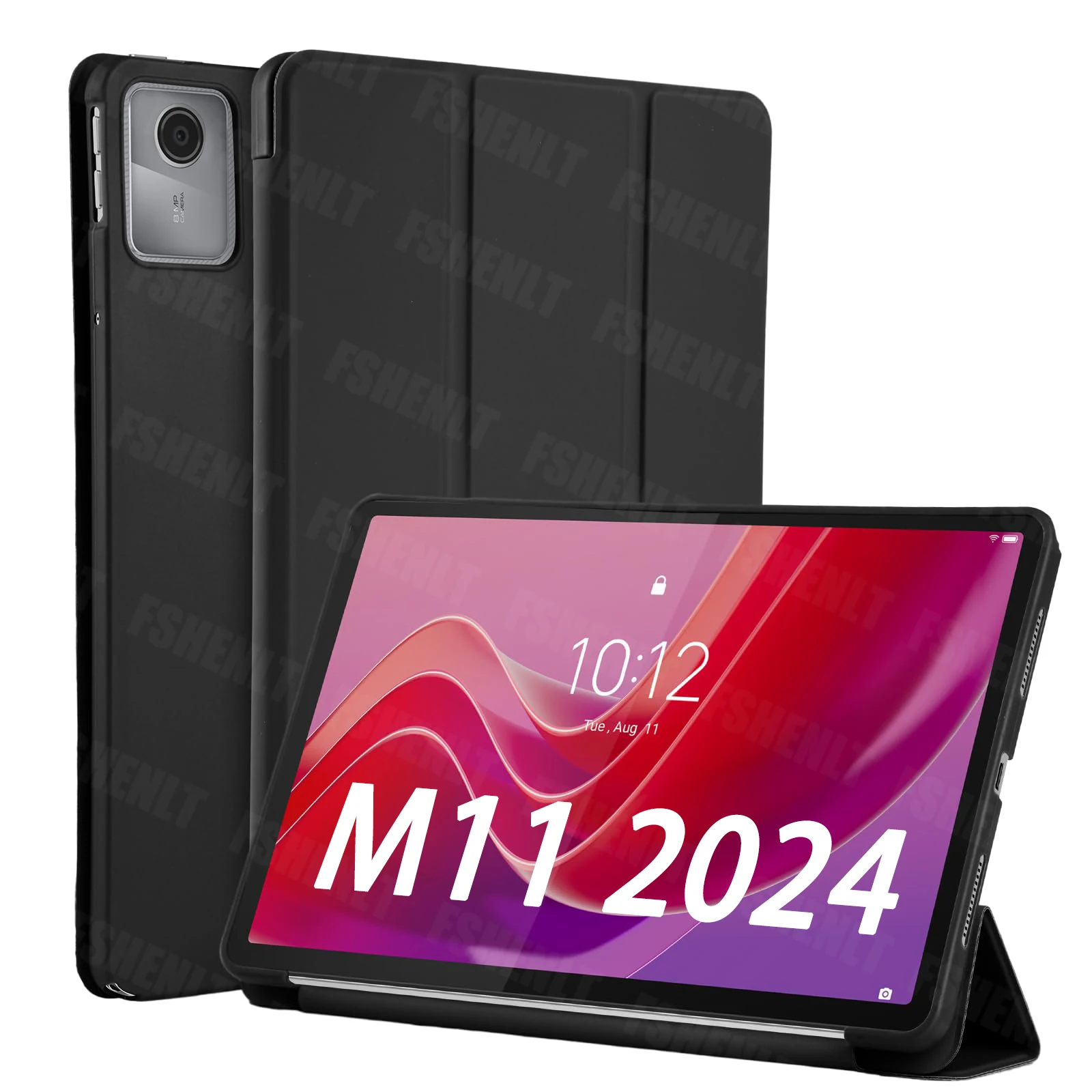 Funda para Lenovo Tab M11 2024 11 pulgadas TB330FU TB330X TPU con encendido/apagado automático cierre de soporte abatible cubierta inteligente para Xiaoxin Pad 2024