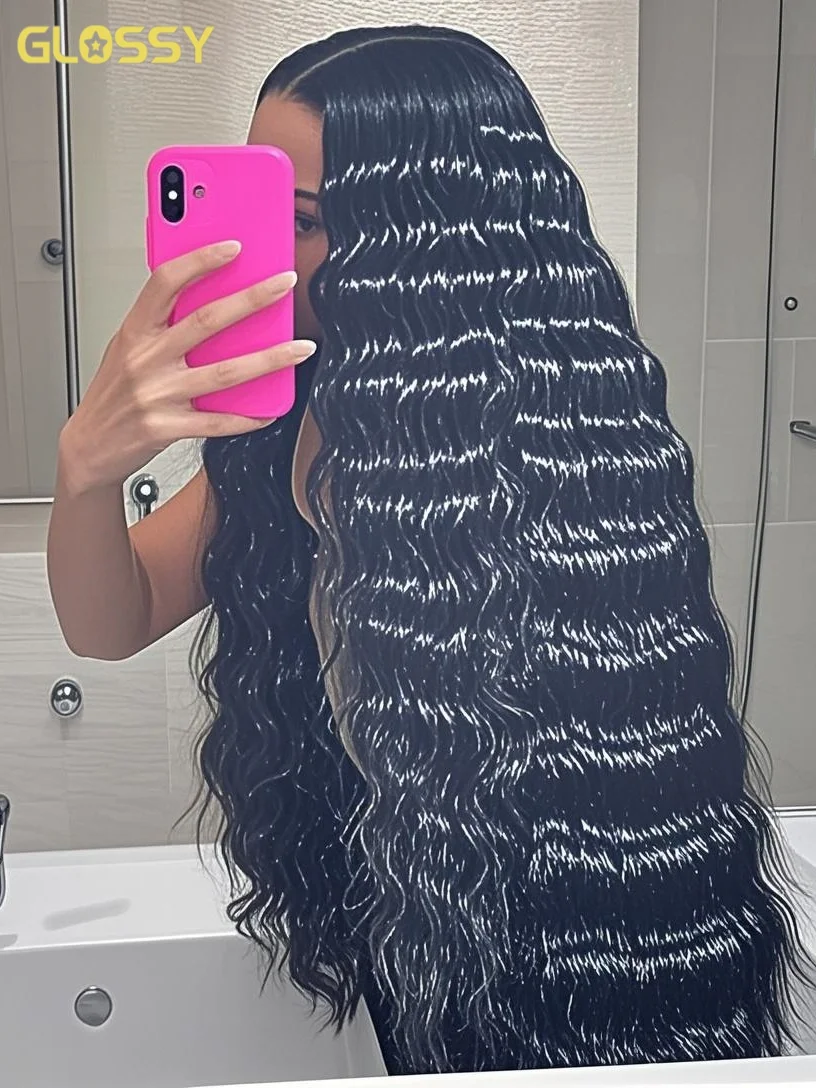 300 densidade solta onda profunda 13x6 hd frente do laço peruca de cabelo humano para as mulheres brasileiro encaracolado perucas sem cola na liquidação 30 polegada