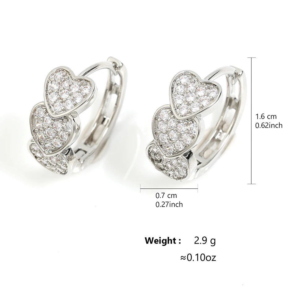 อินเทรนด์รอบทองแดงCubic Zirconiaต่างหูผู้หญิงทองสีโลหะคริสตัลต่างหูเรขาคณิตเทศกาลเครื่องประดับของขวัญ