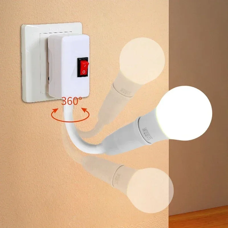 LED Basis Direkt Plug-in Dreh Lampe Kopf E27 Sockel Lampe Halter mit Schalter EU UNS Stecker Lampe Halter LED tisch Lampe Lampe Basis