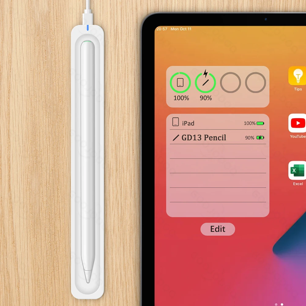 Чехол для беспроводного зарядного устройства GOOJODOQ GD13 Pencil для iPad 2018–2022 гг.