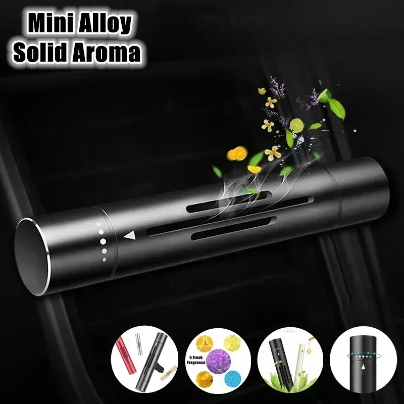 Car Air Freshener เปลี่ยนน้ําหอมรถยนต์จัดแต่งทรงผมรถ Solid Diffuser Stick เปลี่ยนแกนเครื่องปรับอากาศ Air Vent Perfum