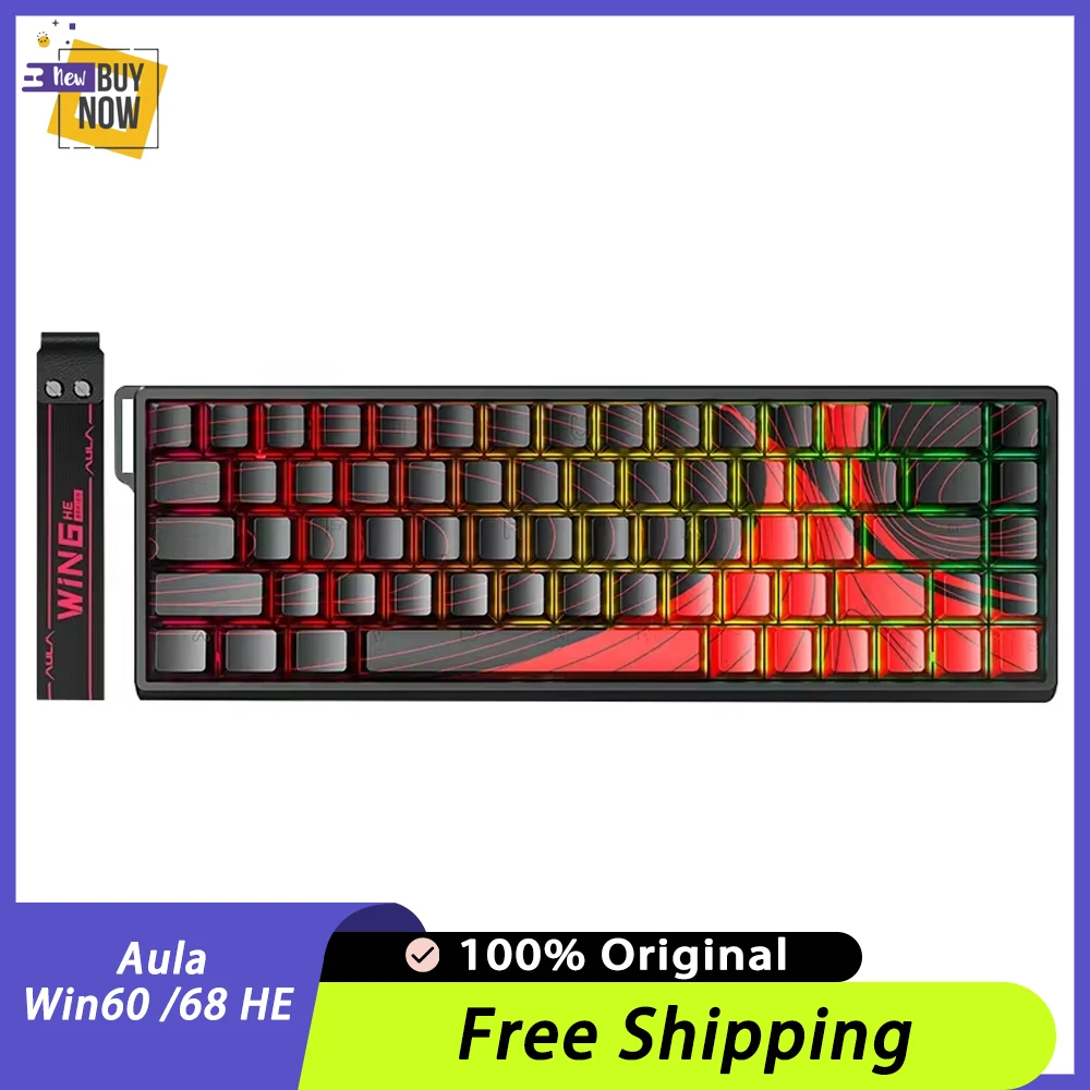 Aula Win60 Win68 He Tastiere con interruttore magnetico Tastiera meccanica da gioco 8K Wired Esports Luce RGB Hot-Swap per PC Gamer Regalo