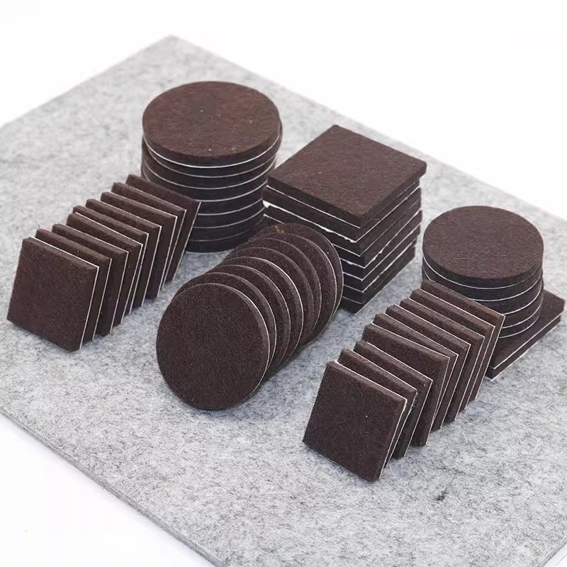 Felt Chair Leg Pads 5mm Thick Floor Scratch Protector Mat Mute Non-slip Self Adhesive Foot Pad for Furniture Accessories