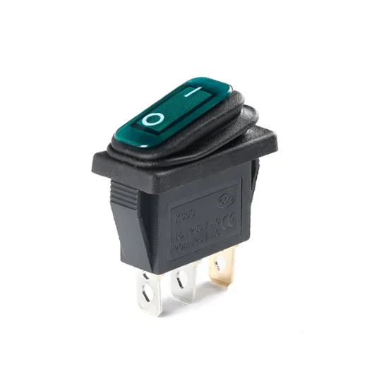 Interruttore a bilanciere CA 15A 250V/20A 125V Interruttore KCD3 ON-OFF Interruttore per barca di alimentazione a 2 posizioni e 3 pin con LED
