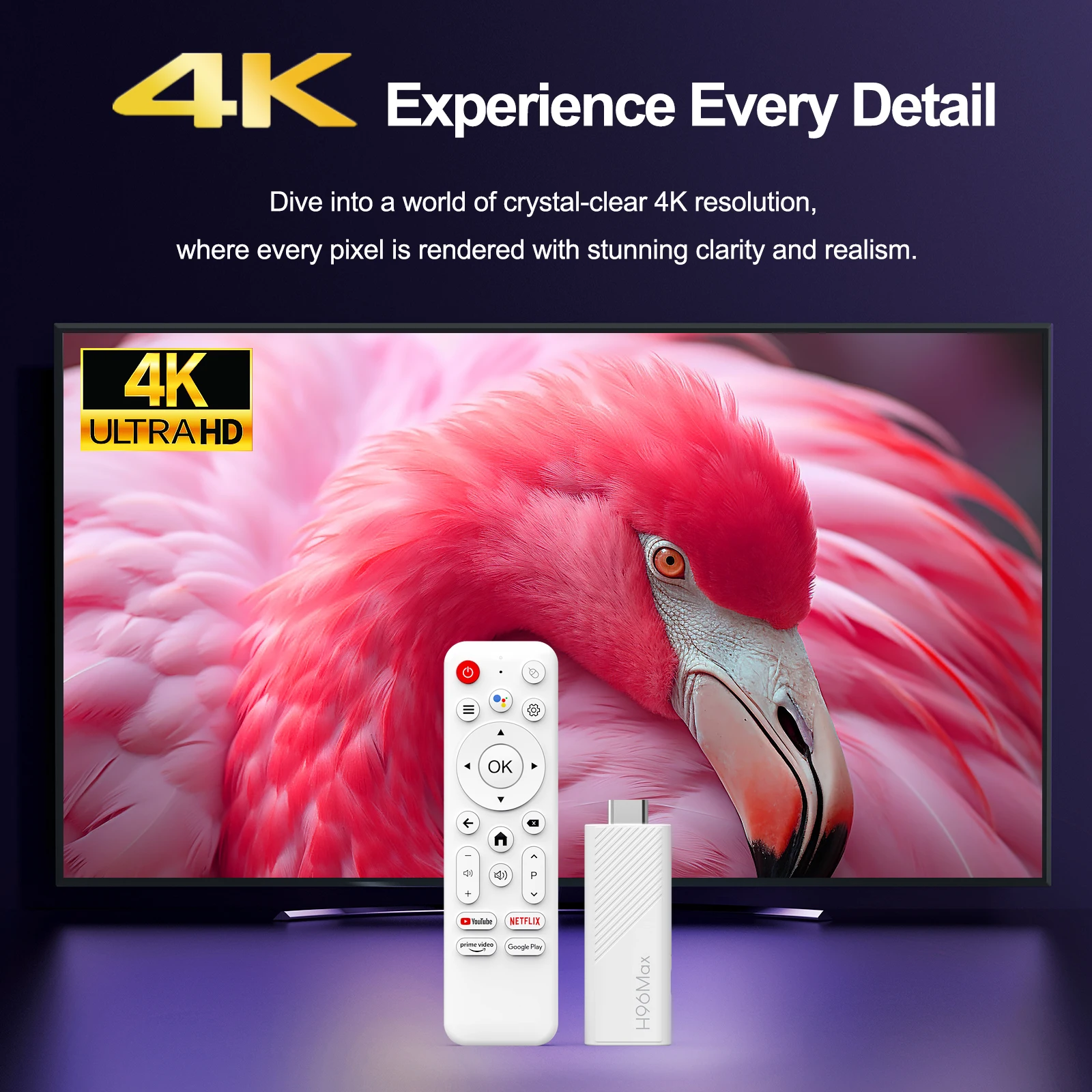 Android TV Stick H96 MAX Allwinner H313 con 4K HDR 2.4G 5G wifi6 2GB 8GB 16GB control remoto por voz