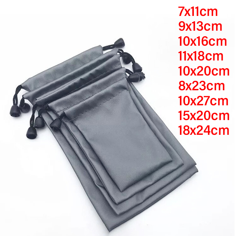 Bolsa impermeable con cordón para auriculares, bolsa para cables de datos, bolsas para polvo, bolsa de almacenamiento para auriculares y monedas, Estuche de transporte para Mp3, almacenamiento de gafas y auriculares