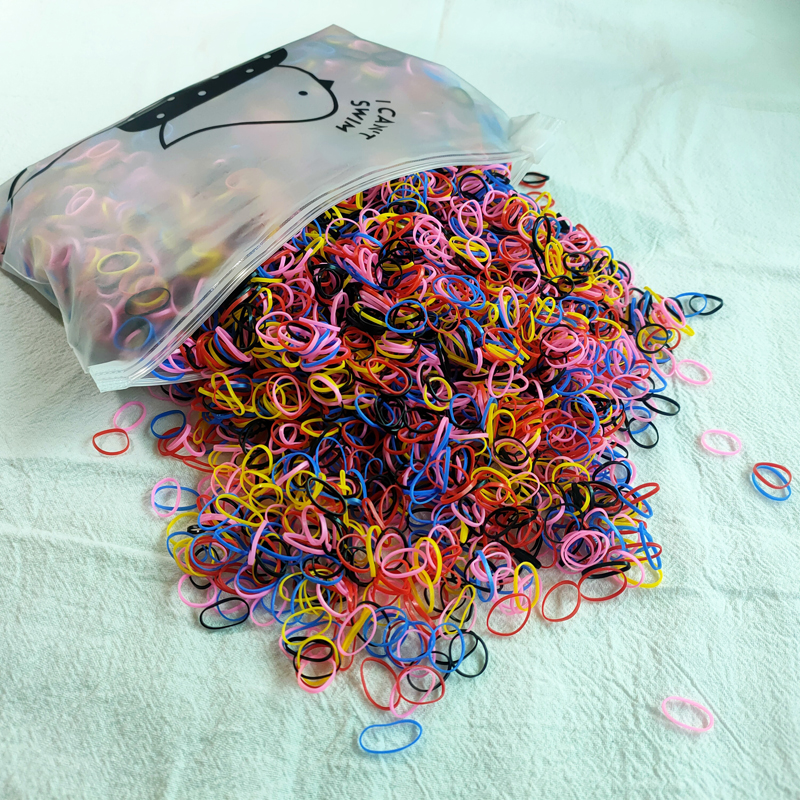 500 Uds. Banda de goma desechable colorida para niñas, bandas elásticas para el cabello, diadema para niños, coleteros, bandas, accesorios para el cabello para niños