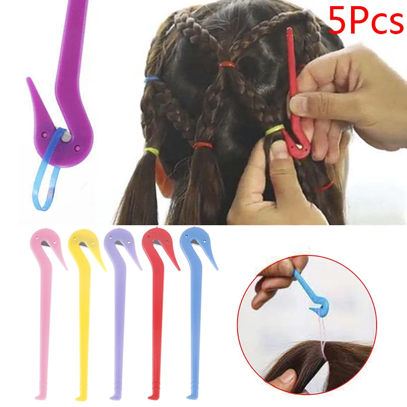 5 stuks haarbanden rubberen snijder meisjes DIY styling hoofddeksels band snijgereedschap
